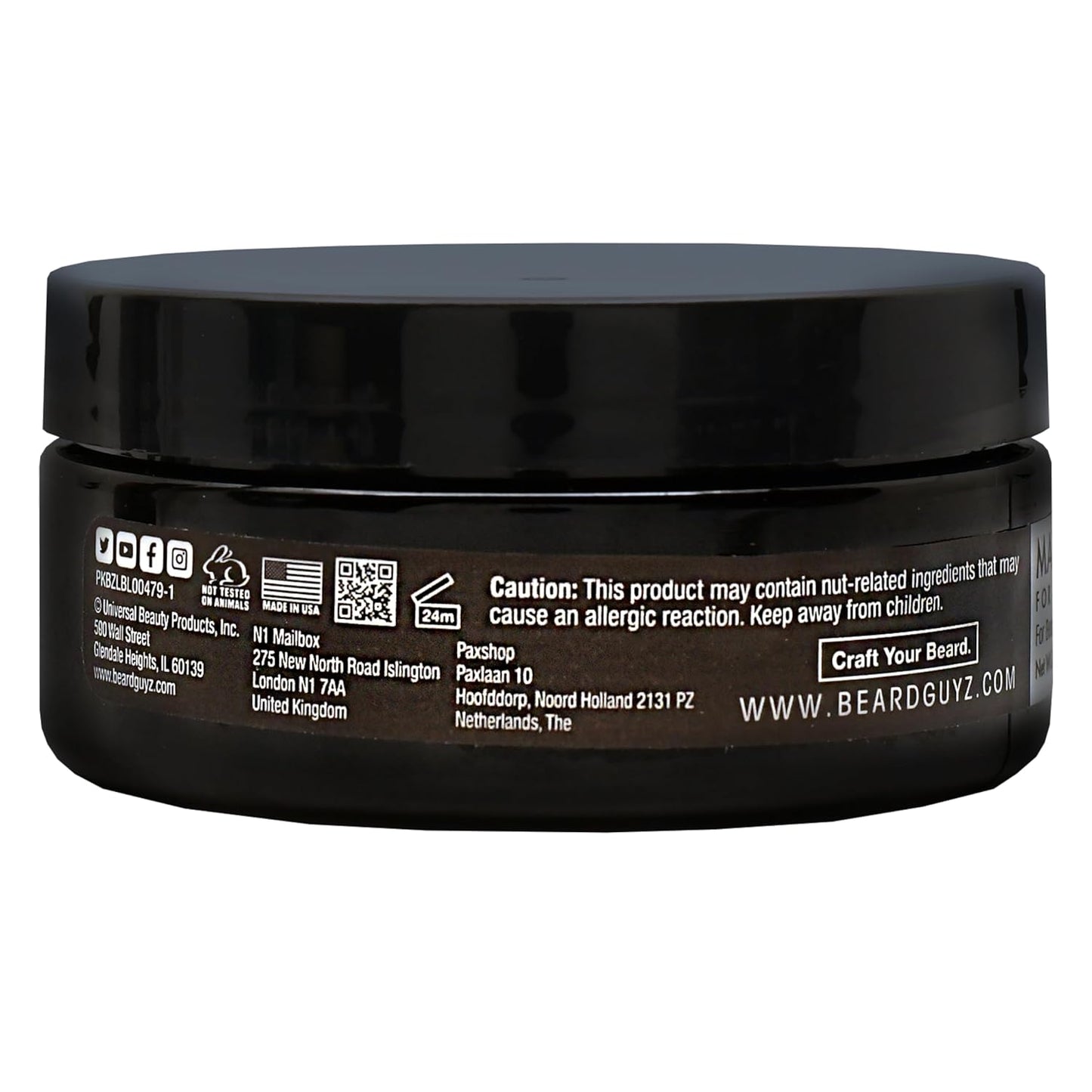 Beard Guyz Matte Styling Clay - Strong Hold for Beard & Hair - Natural Texture & Matte Finish, 3 oz