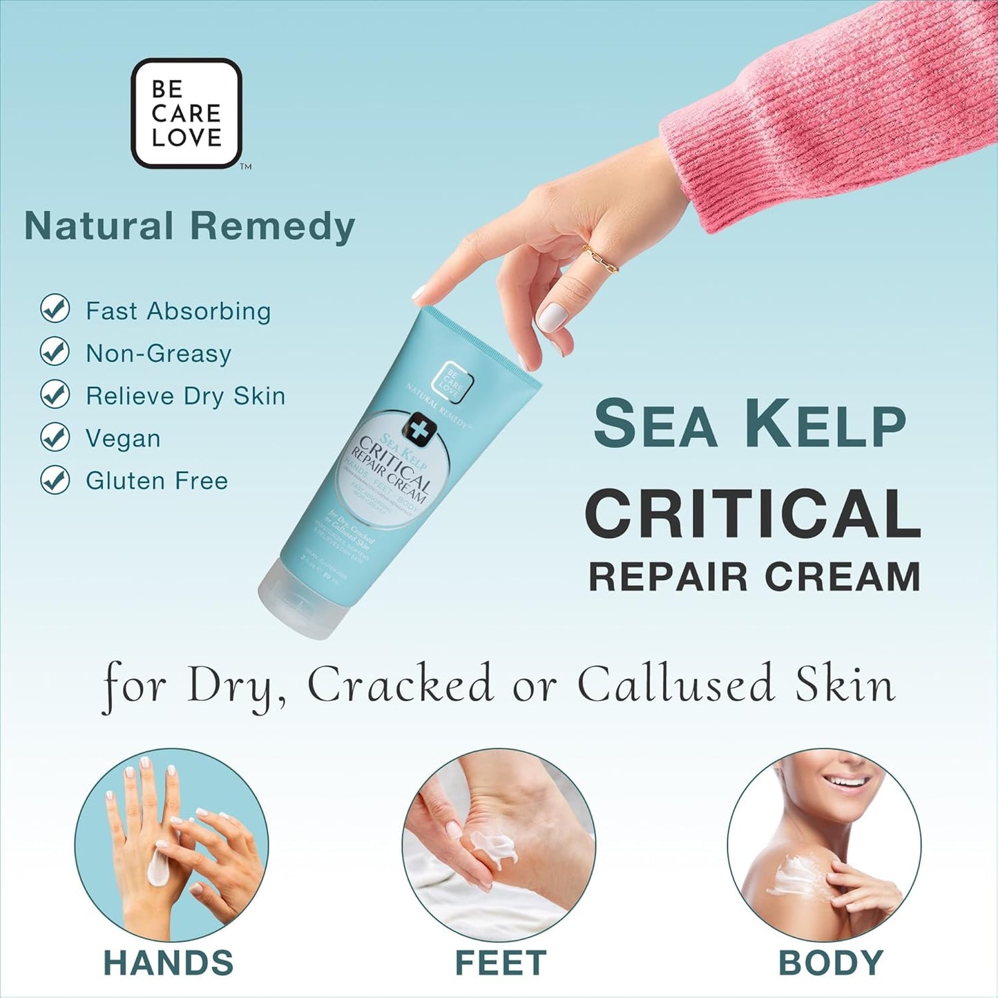 BCL Spa Critical Repair Cream - Intense Hydration with Organic Arnica & Sea Kelp | 3 Fl Oz
