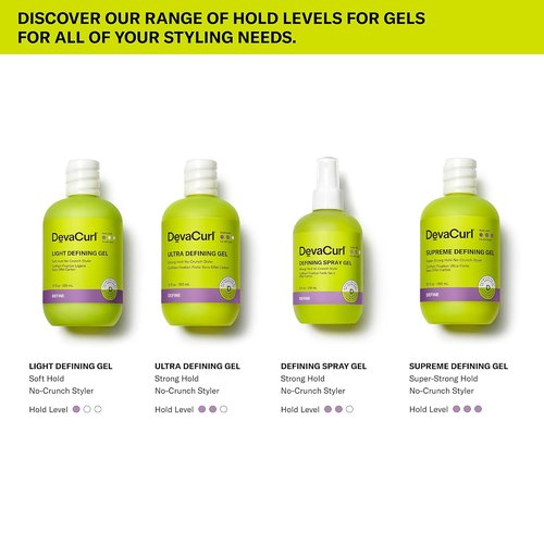 DevaCurl Supreme Defining Gel - Super-Strong Hold & No-Crunch Style for All Curl Types