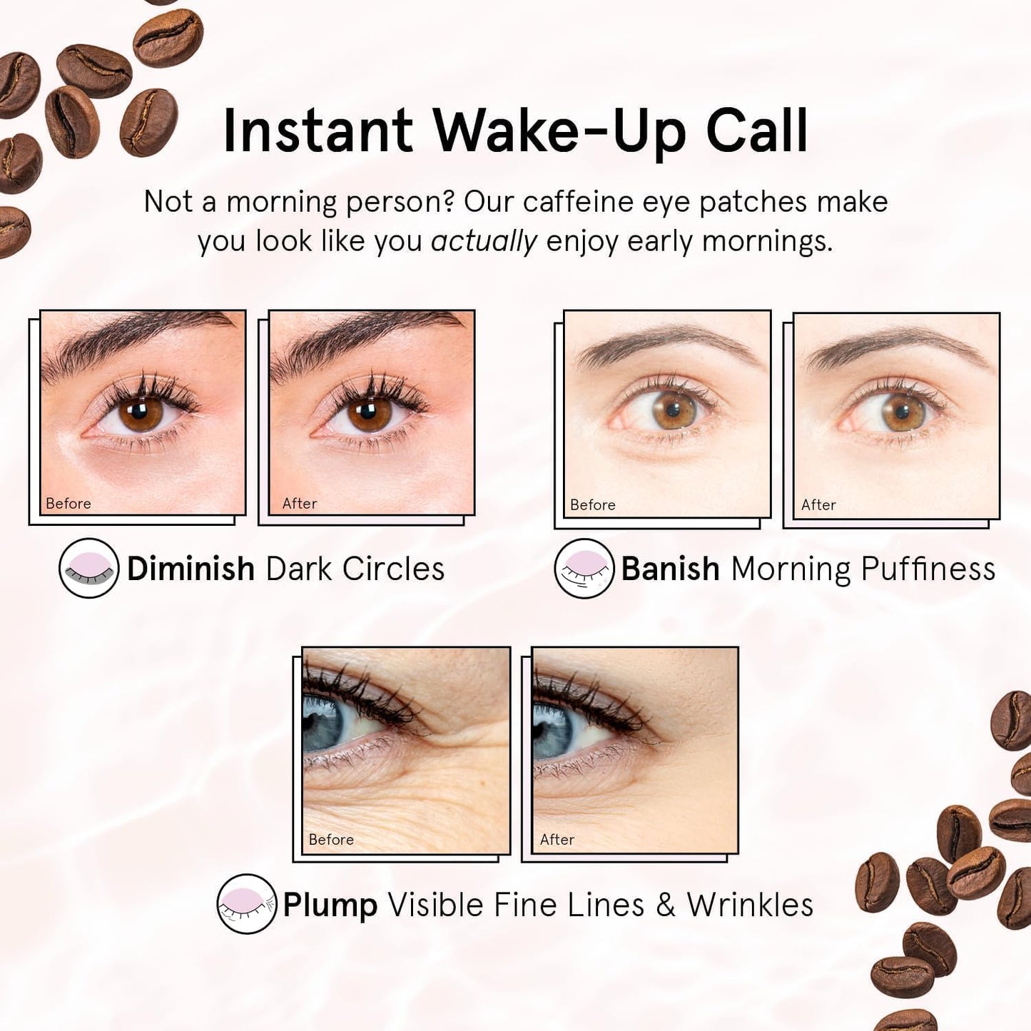Grace & Stella Caffeine Under Eye Patches - Awakening Mask for Puffy Eyes & Dark Circles | Vegan, 24 Pairs