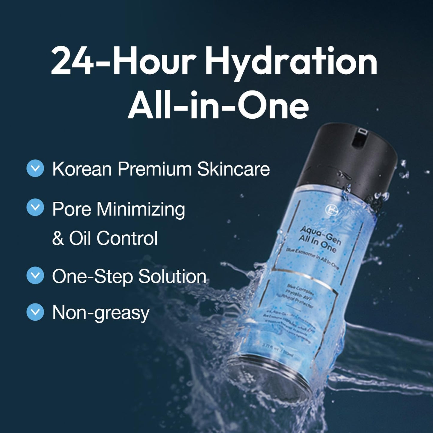 Skiennix Men's Face Moisturizer Gel - Oil Control & 24-Hour Hydration - Non-Greasy, Pore Minimizing, 3.71 fl oz