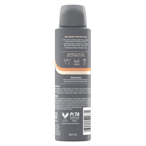 DOVE MEN + CARE Whole Body Deodorant Spray - Aluminum-Free Cedar & Shea Butter | 4 oz Gentle Odor Control