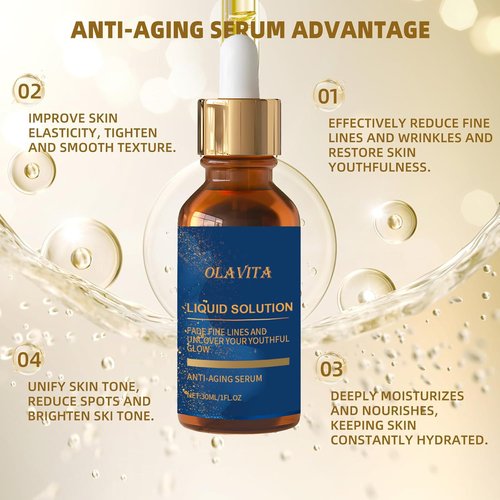 OLAVITA Anti-Aging Serum - Vitamin C, Retinol & Aloe Formula for Fine Lines & Uneven Texture | 2 Pack
