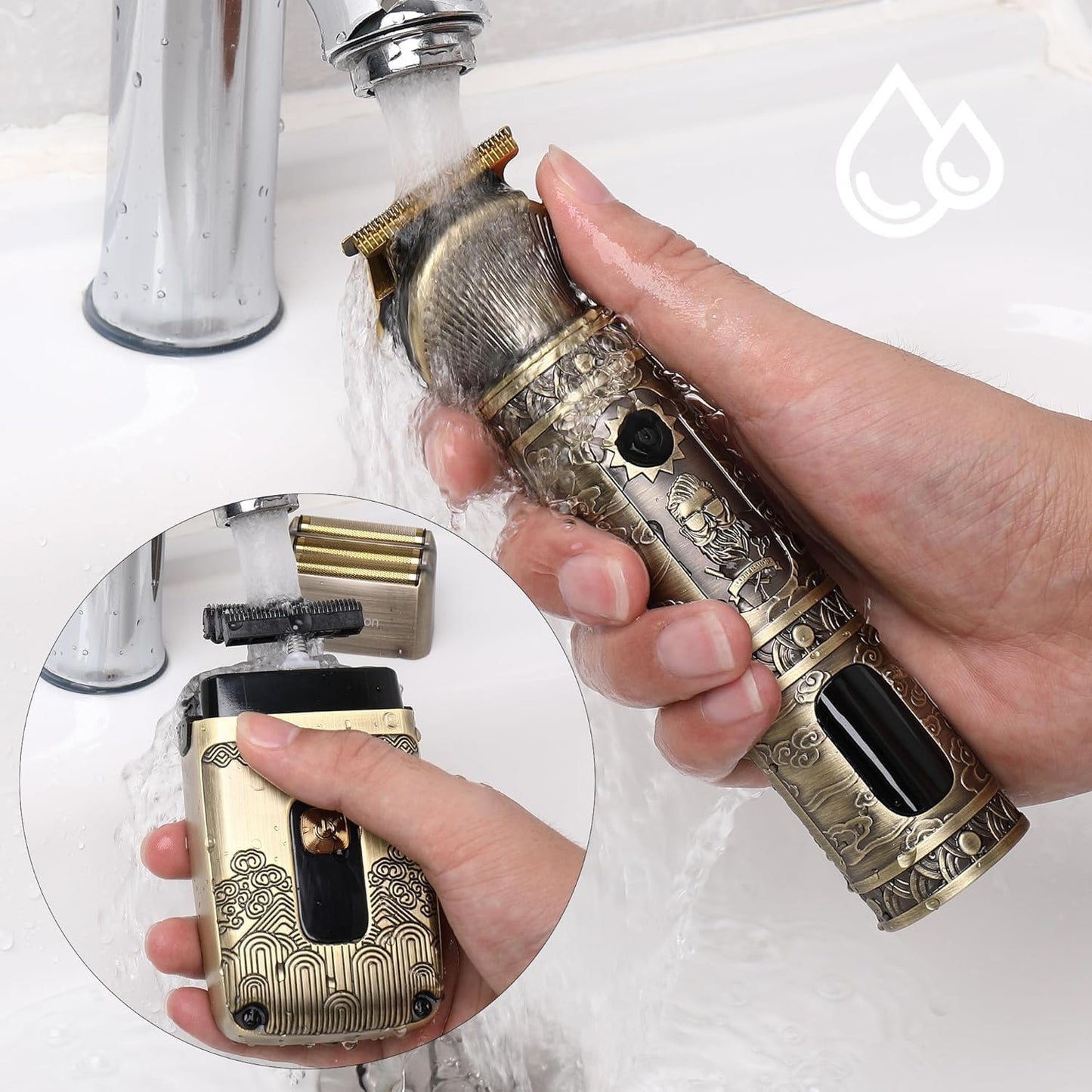 Scttomon T-Blade Hair Trimmers - Cordless Electric Shaver & Beard Grooming Kit for Men
