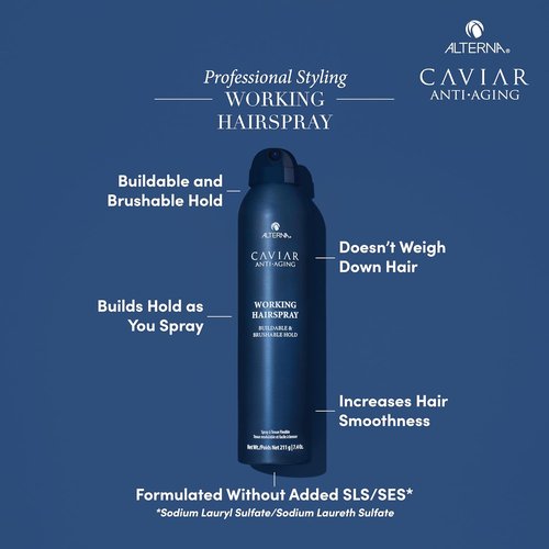Alterna CAVIAR Anti-Aging Hairspray - Buildable Hold, Frizz Control & Shine | Sulfate-Free Formula
