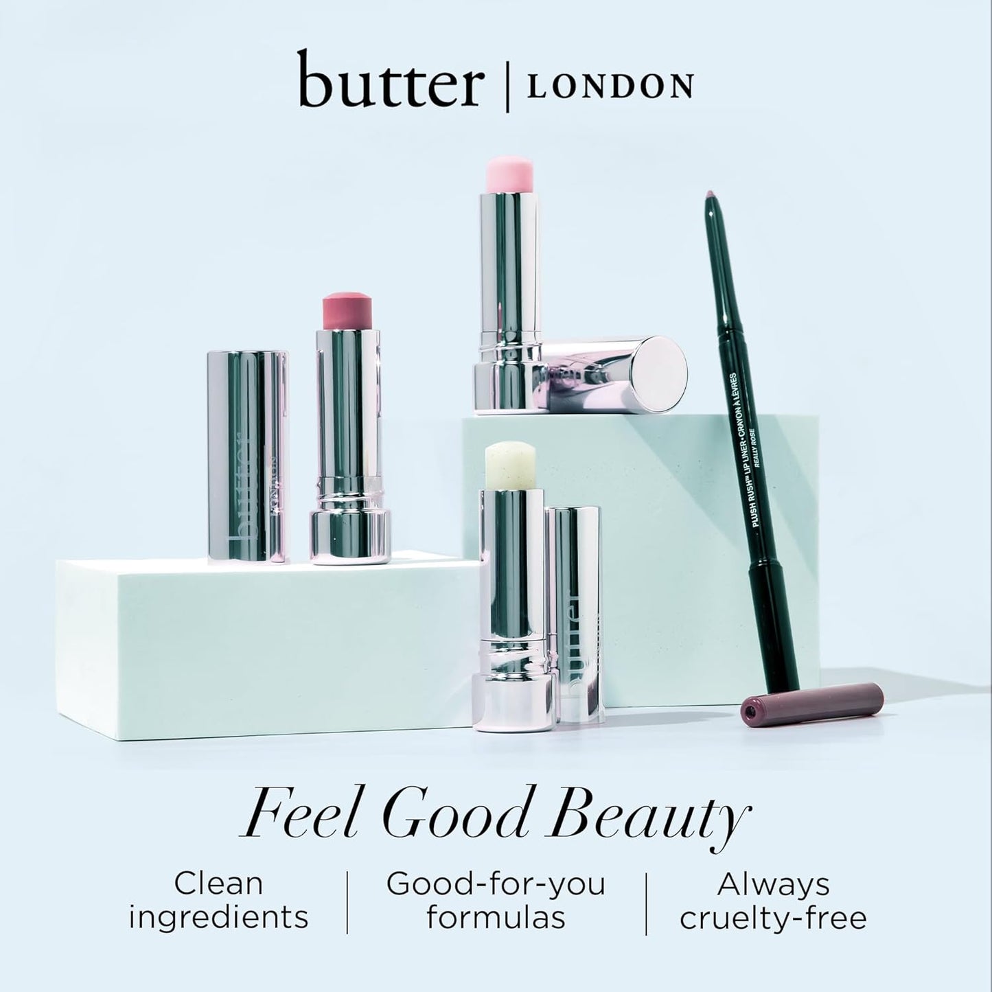 butter LONDON Lippy Lip Scrub Stick - 100% Natural Sugar Exfoliator for Nourished, Hydrated Lips