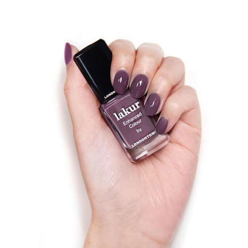 LONDONTOWN Lakur Nail Polish - Chip-Resistant & Non-Toxic | Glossy Mauve Plum, 0.40 Fl Oz