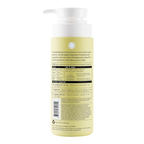 Naturium Bio-Lipid Restoring Body Lotion - Fragrance-Free Shea Butter Formula | 14 oz
