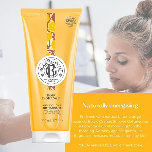 Roger & Gallet | Bois D'Orange Body Wash & Shower Gel for Women | 6.6 Oz Refreshing Cleanser