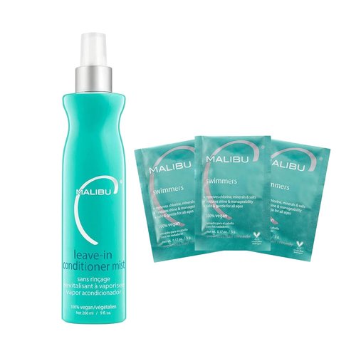 Malibu C Leave-In Conditioner Mist - Moisturizing Heat Protectant for All Hair Types | 9 oz
