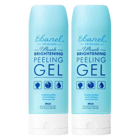 Ebanel Exfoliating Face Scrub Peeling Gel 2 Pack, Brightening Moisturizing Cleanser, Dead Skin Remover for Face, Exfoliating Facial Wash with Centella, Hyaluronic Acid, Vitamin C & E