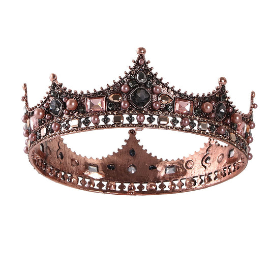 CROWN GUIDE Women's Baroque Queen Tiaras Crowns King Crown for Men Birthday Wedding