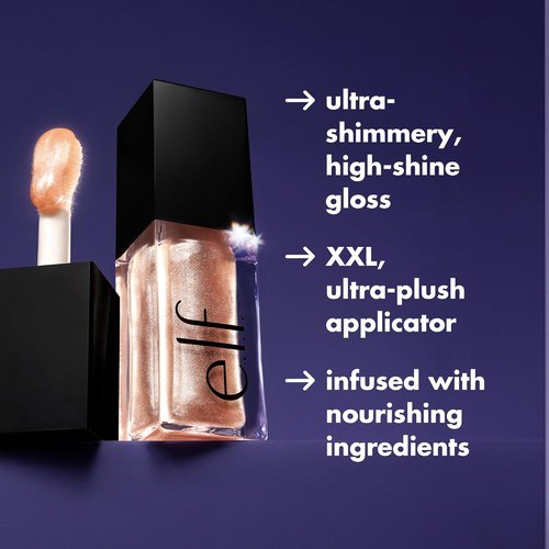 e.l.f. Glow Reviver Lip Oil - Nourishing Hydration with High-Shine Finish | Minty Scent, Non-Sticky, Vegan