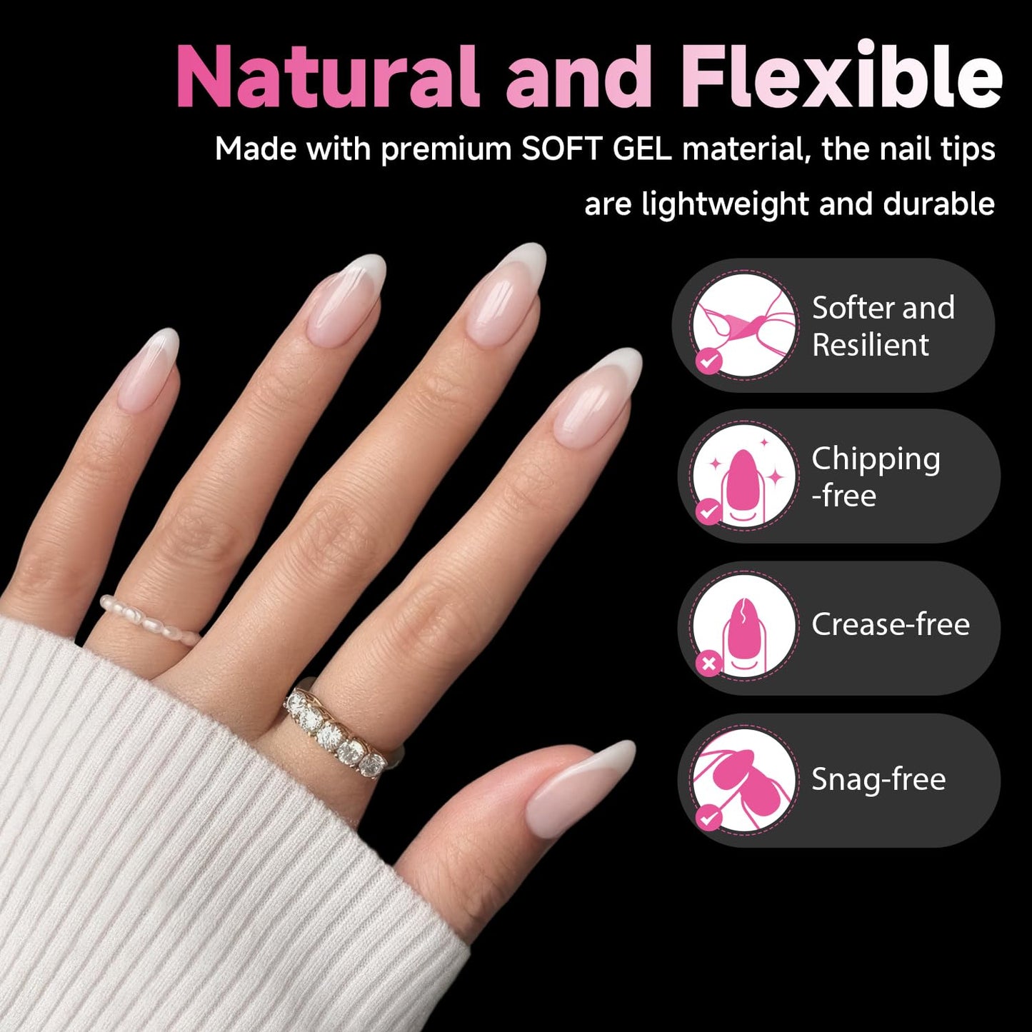 UNA GELLA Gel Nail Glue, Solid Nails Gl ue Gel 40g Lamp Curing Needed Soak Off G LUE Strong Nail G LUE G el for Acrylic Fake Nails Tips Extension Press On Nails for Gelly Tips