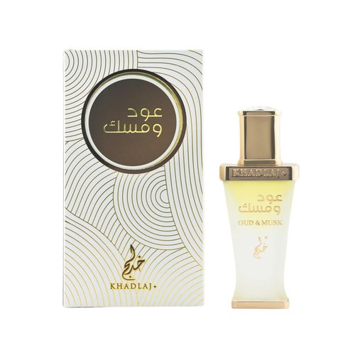 Khadlaj Oud & Musk Concentrated Perfume Oil 0.67 Ounce (Unisex)