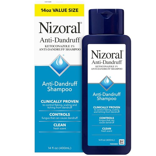 Nizoral Anti-Dandruff Shampoo - 1% Ketoconazole Formula for Effective Fungal Treatment | 14 Fl Oz