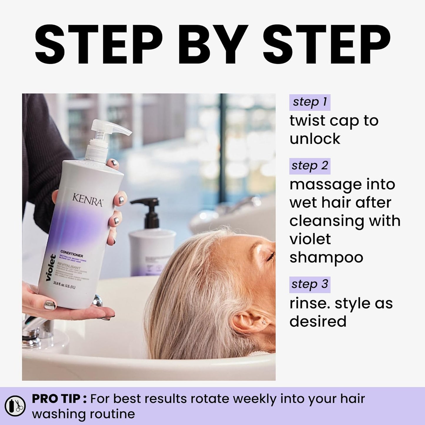Kenra Violet Conditioner - Eliminates Brassy Tones | Moisturizes Processed Hair | Color Safe Formula