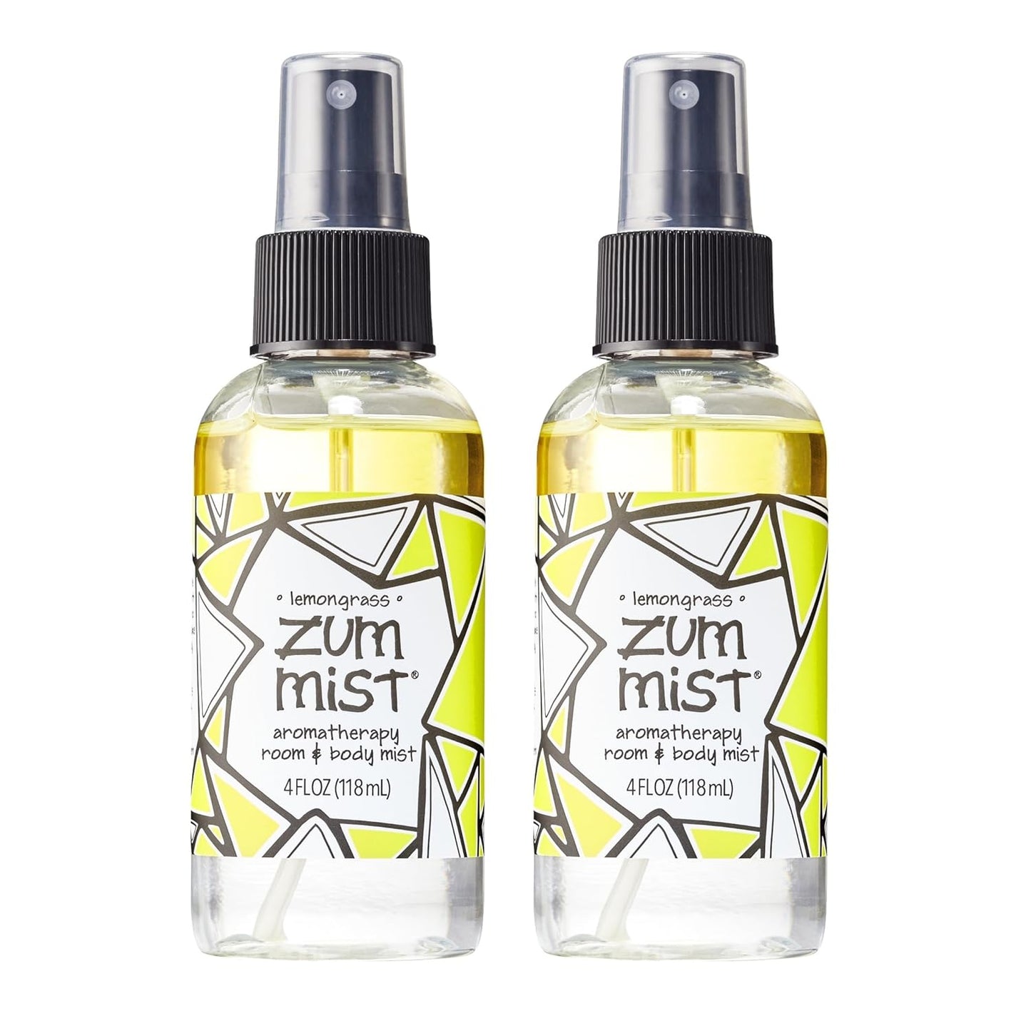 Indigo Wild Zum Mist Room & Body Spray - Aromatherapy Essential Oil - Lemongrass Scent | 4 fl oz (2 Pack)