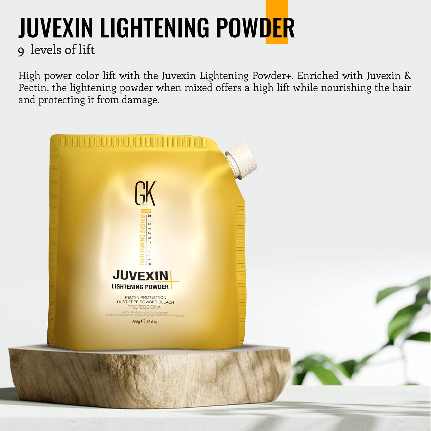 GK HAIR Global Keratin Lightening Powder (17.6 Fl Oz/500g) Pectin Protection Dust Free Powder Bleach Fast Acting Blue Base Prevents Loss of Moisture Provide Ideal Viscosity