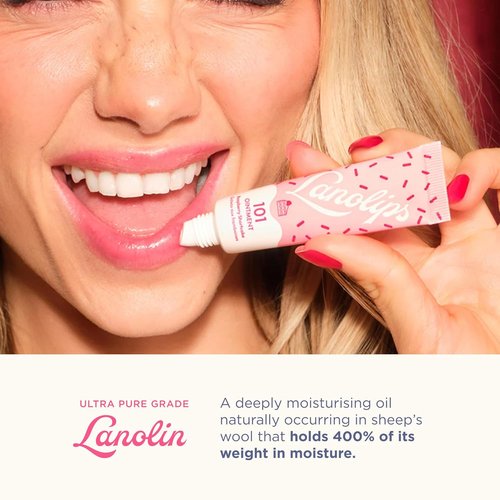 Lanolin 101 Multipurpose Ointment - Healing Lip Balm & Skin Moisturizer - Raspberry Shortcake (0.35 oz)
