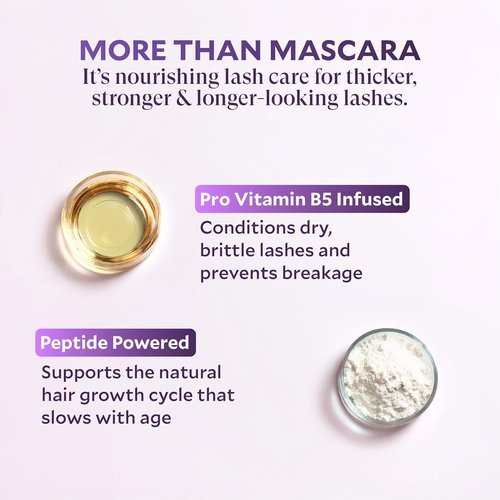 Fièra Best for Lash™ Mascara for Women Over 40 - Volumizing & Lengthening Peptide Formula, Brown