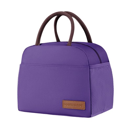 Lunch Bag Women/Men Lunch Box Women/Men (Baby blue+White Stripes)