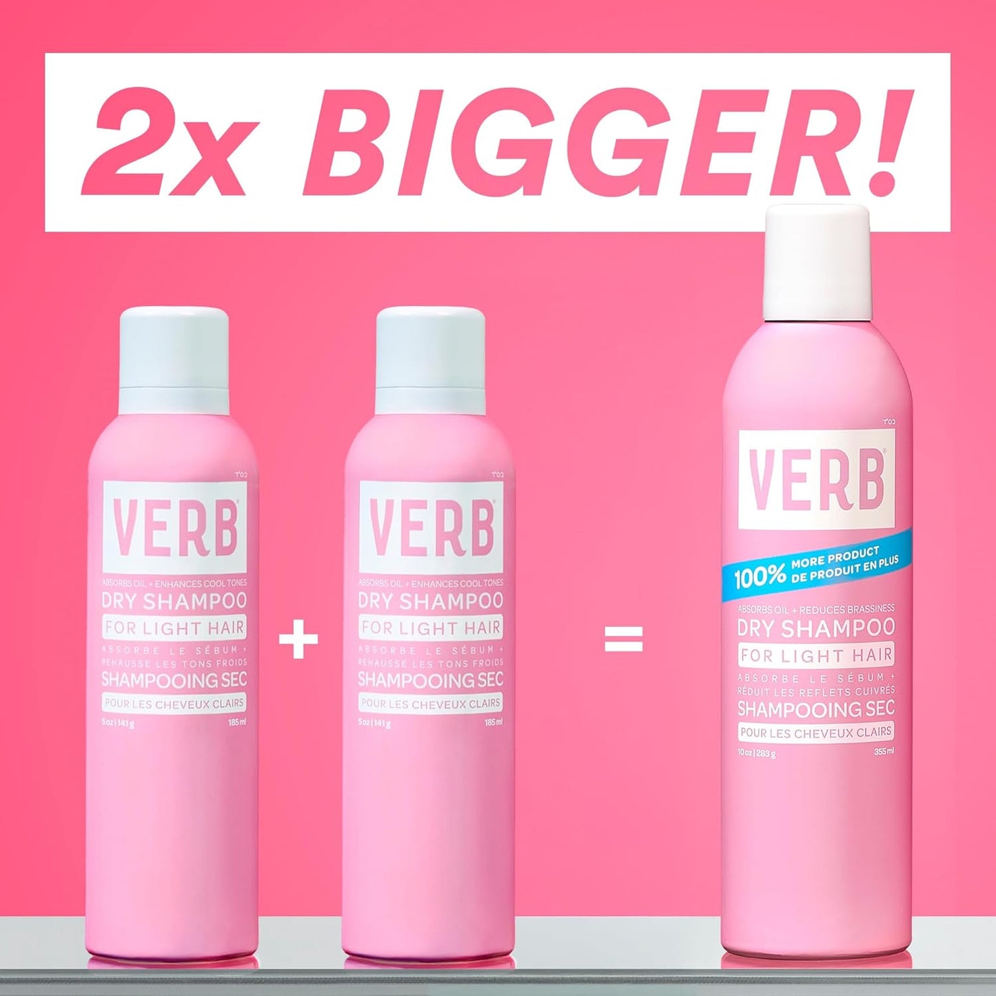 VERB Dry Shampoo Light - Refreshing Spray for Light Tones | Absorbs Oils & Extends Styles - Vegan Formula