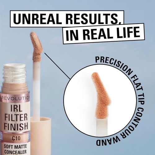 Revolution Concealer - Full Coverage, Oil-Free & Lightweight Formula with Hyaluronic Acid | C5, 0.21 oz