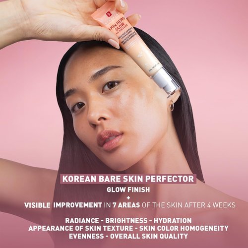 Erborian Skin Hero Glow - Non-Tinted Bare Perfector for Illuminated, Hydrated, Dewy Skin