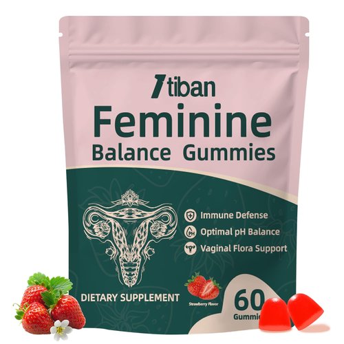 Itiban Women Gummies for pH Balance, Premium Feminine Vaginal Health Probiotics Her Gummy, Immune Support, Vegan, Gluten-Free, Strawberry Flavour 60 Gummies 30 Servings