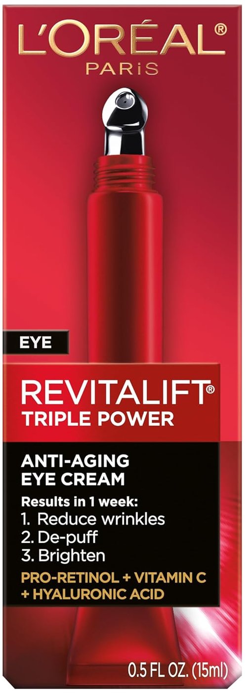 L'Oreal Paris Revitalift Eye Cream - Anti-Aging Formula with Pro Retinol & Hyaluronic Acid | 0.5 fl. oz.