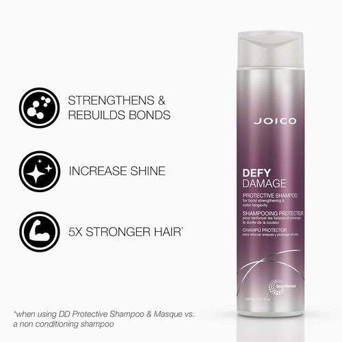 Joico Defy Damage Shampoo & Conditioner Set - Protect Color-Treated Hair | Strengthen Bonds & Preserve Color | Moringa Seed Oil & Arginine