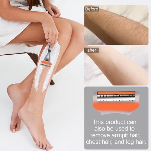 24Pcs Premium Razor Blades for Men - Compatible with fusion 5 blades refills, 5-Layer Stainless Steel Cartridge Refills Compatible with Fusion 5 Style Razors, Value Pack
