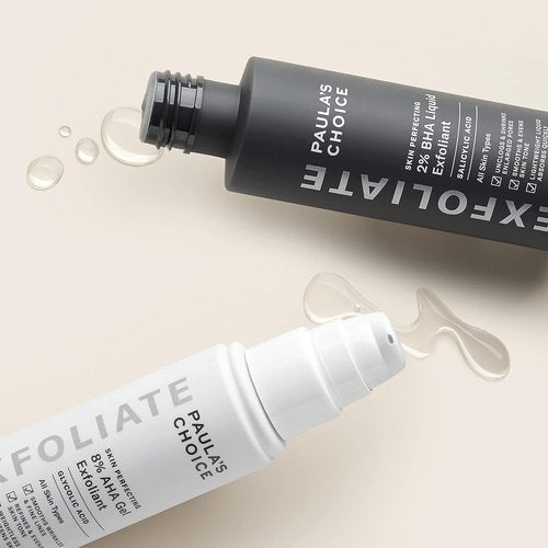 Paula's Choice Skin Perfecting AHA & BHA Exfoliant Duo - Gel & Liquid for Blackheads, Pores, Wrinkles