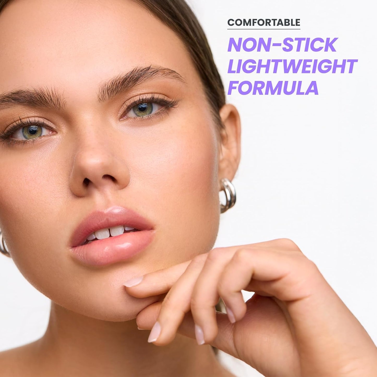 Wonderskin Lip Gloss - Hydrating Clear Glitter Blading Top Gloss for High Shine Finish
