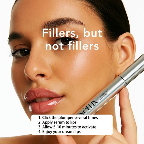Nelux Hyaluronic Acid Lip Plumper - Instant Hydration & Fullness | Non-Sticky, Smooth Finish