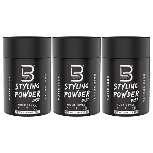 L3 Level 3 Travel Styling Powder - Small 0.18 oz for Travel - Natural Look Mens Powder - Sample Styling Powder