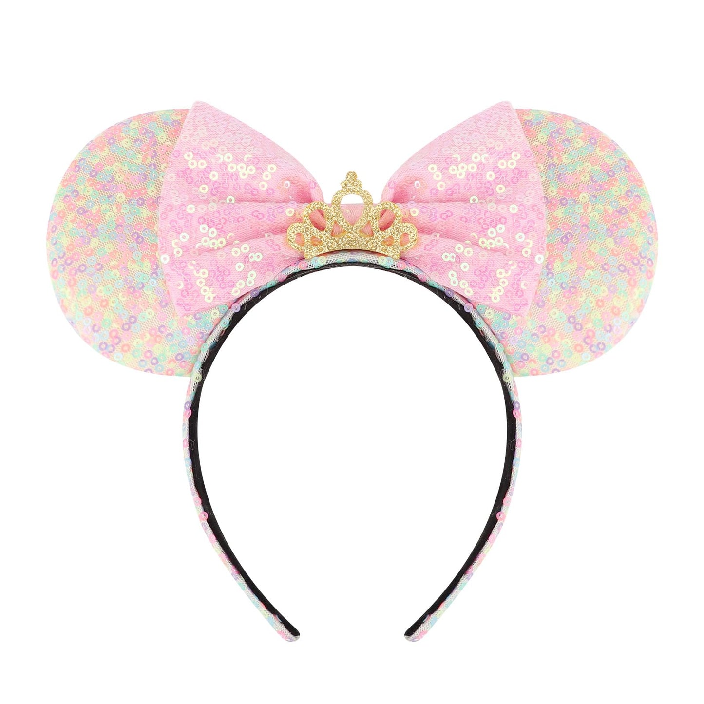 AQOKKA 1 Pcs Mouse Ears Headbands with Bow for Birthday Party, Hair Hoop Party Decoration Cosplay Costume Hair Accessories for Women & Girls