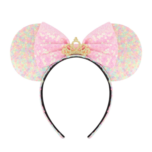 AQOKKA 1 Pcs Mouse Ears Headbands with Bow for Birthday Party, Hair Hoop Party Decoration Cosplay Costume Hair Accessories for Women & Girls