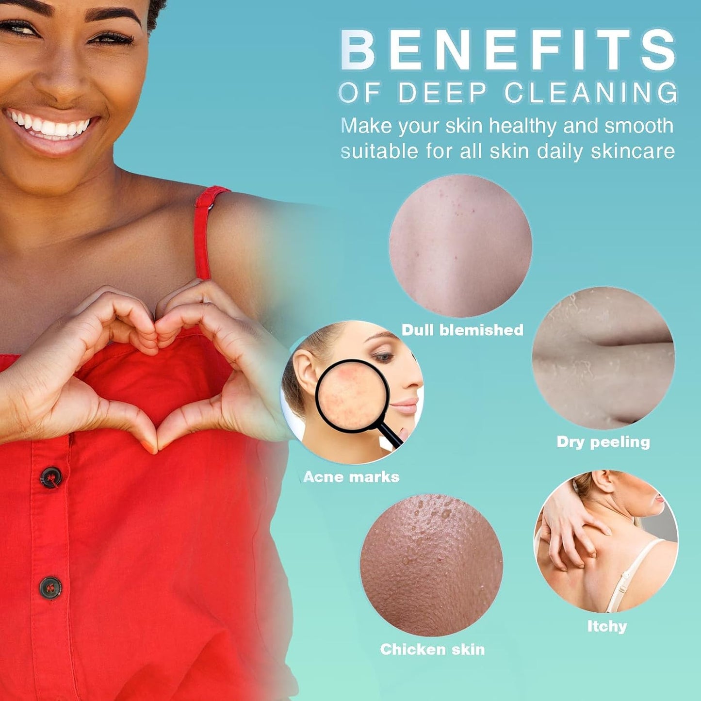 UJFQBH African Bath Sponge Set - 6 Exfoliating Shower Scrubbers for Smooth Skin | Multi-Color Options