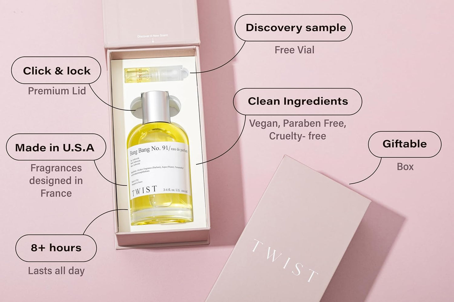 Twist Bang Bang No. 91 | Long-Lasting Women's Perfume Inspired by Juliette Has a G-Not | 100 ml