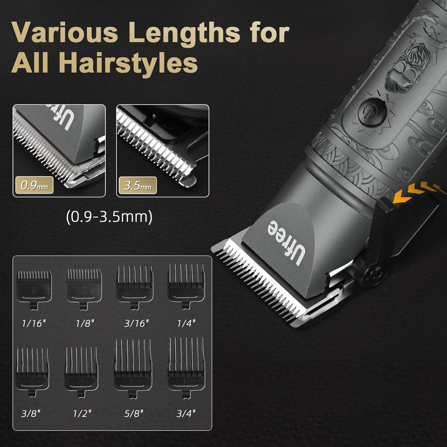 Ufree Beard Trimmer - Professional Cordless Hair Clipper & Grooming Kit for Men | Versatile Nose, Face, Ear, Body Use