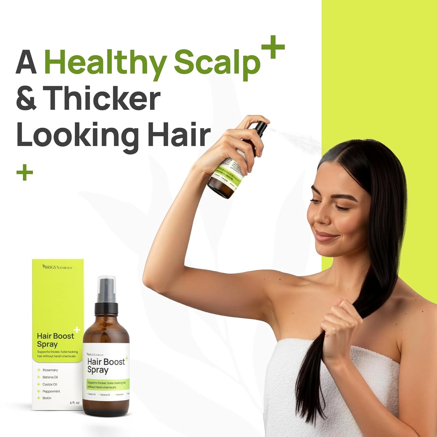 Skiennix Hair Boost Spray - Thicker, Healthier Hair with Organic Botanicals | 8 oz