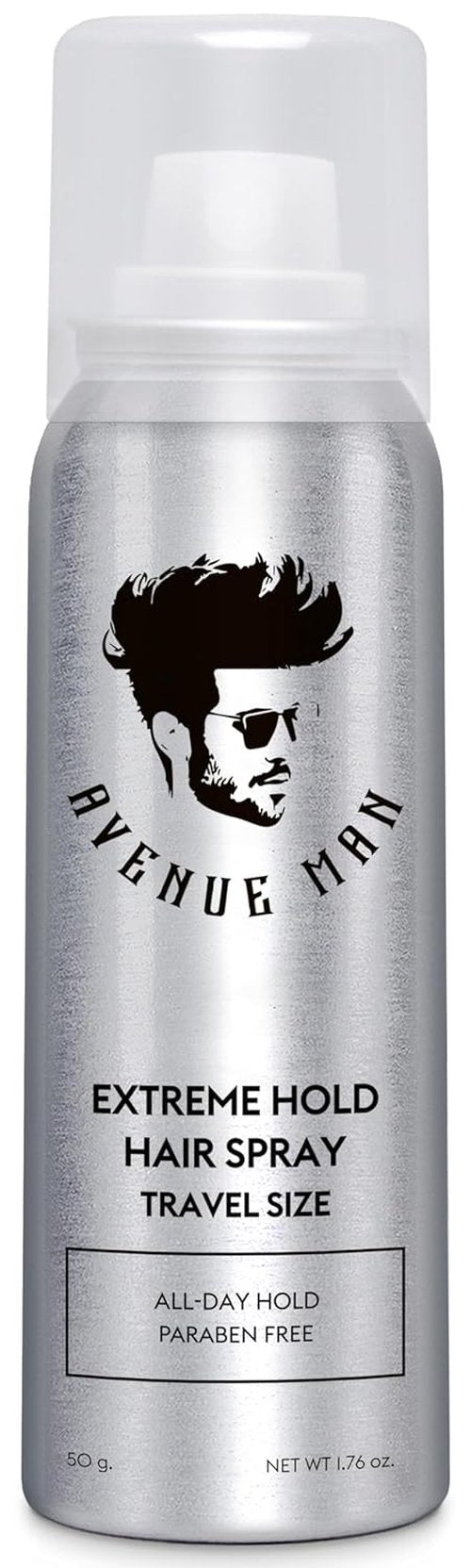 Avenue Man Extreme Hold Hairspray - Travel Size Frizz-Control Spray for Men - Lightweight & Humidity-Resistant - 1.76 oz