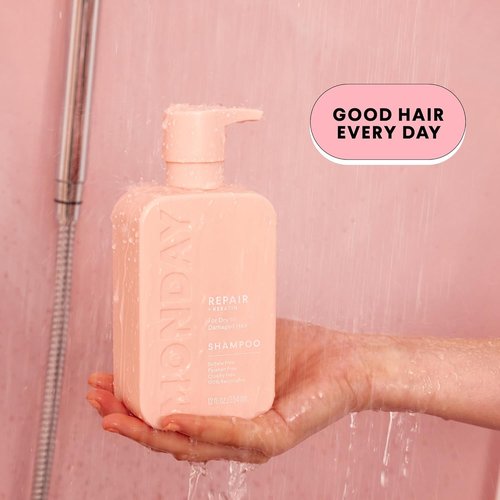 Monday Haircare Repair Shampoo & Conditioner Set - 12 oz | Nourishes Dry, Damaged Hair with Keratin & Coconut Oil