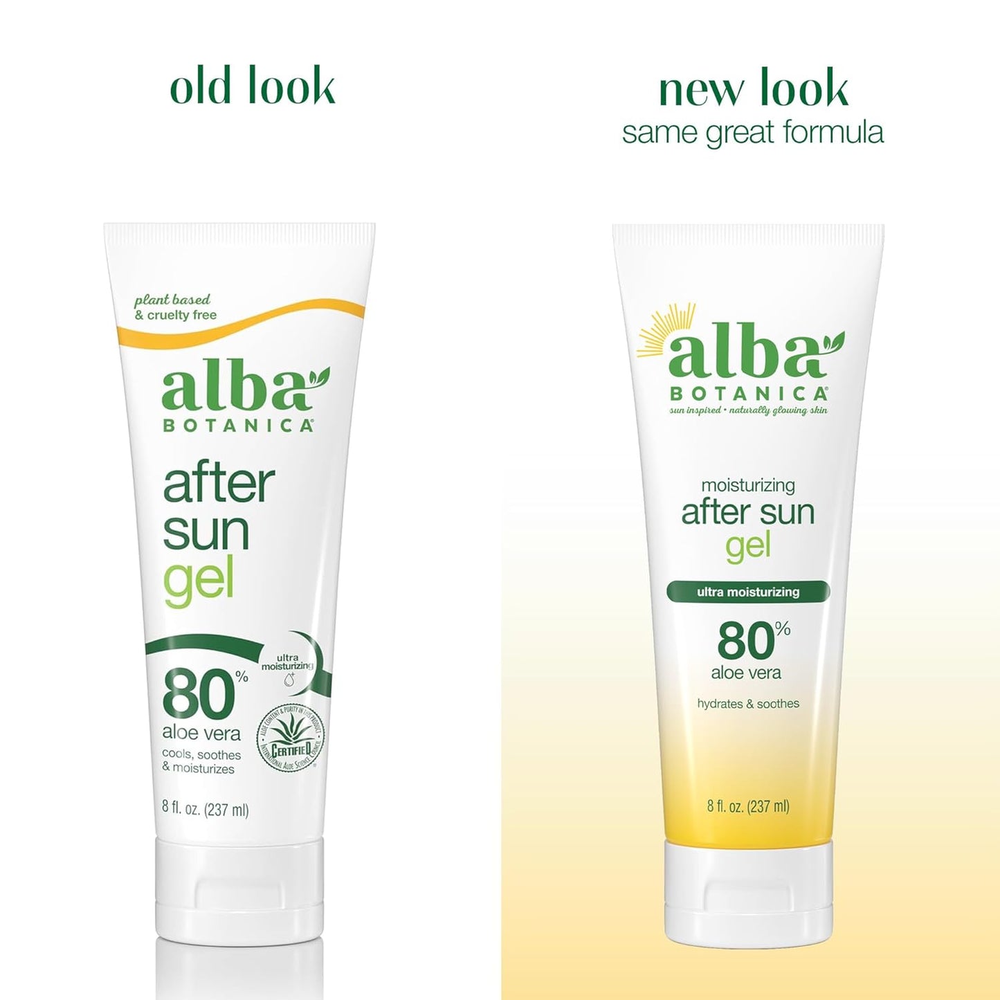 Alba Botanica Aloe Vera Gel - Cooling After Sun Treatment for Face & Body - 8 fl. oz. Tube