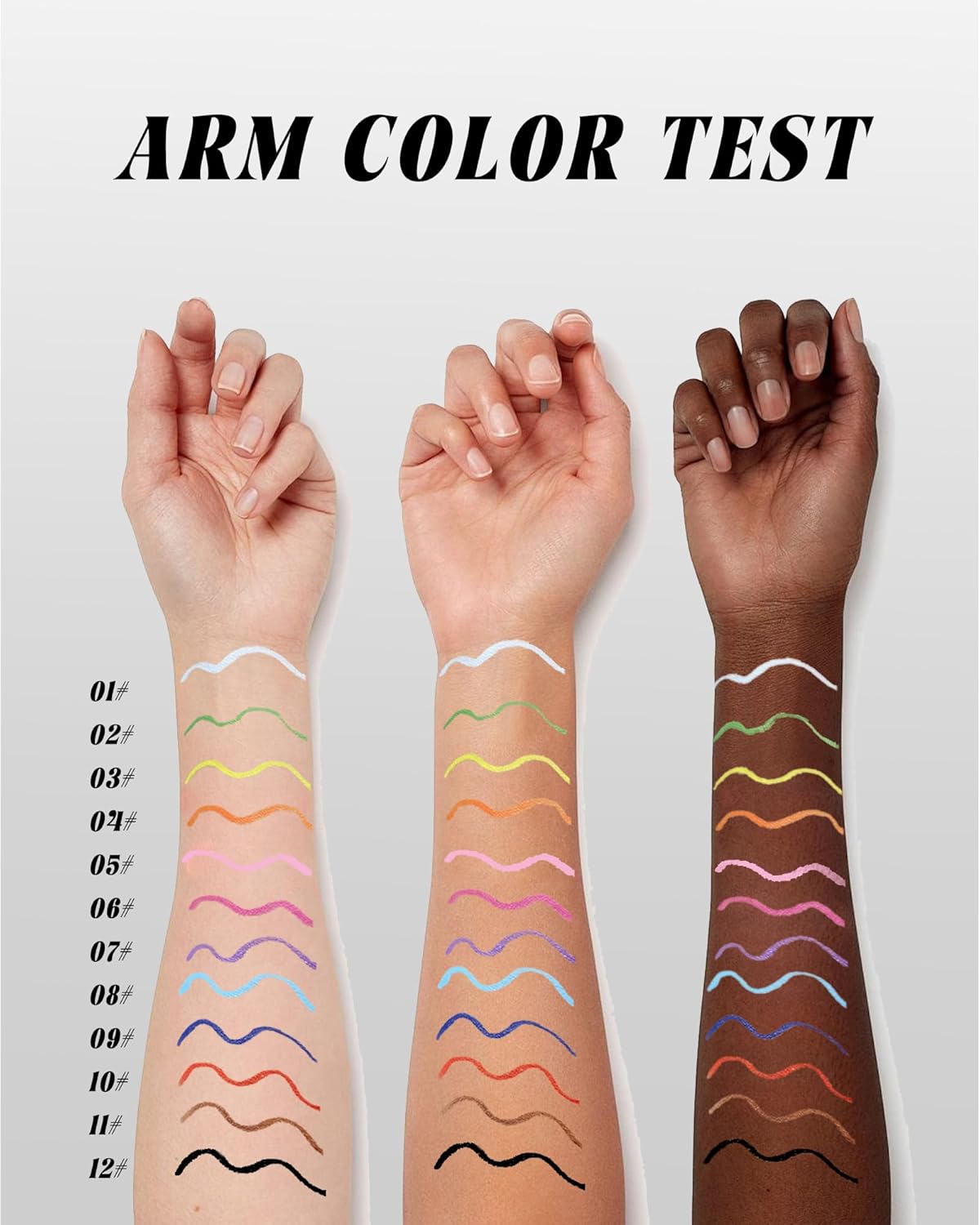 Skiennix Colored Liquid Eyeliner Pen Set - Waterproof Matte Eye Liner | 6 High Pigmented Shades