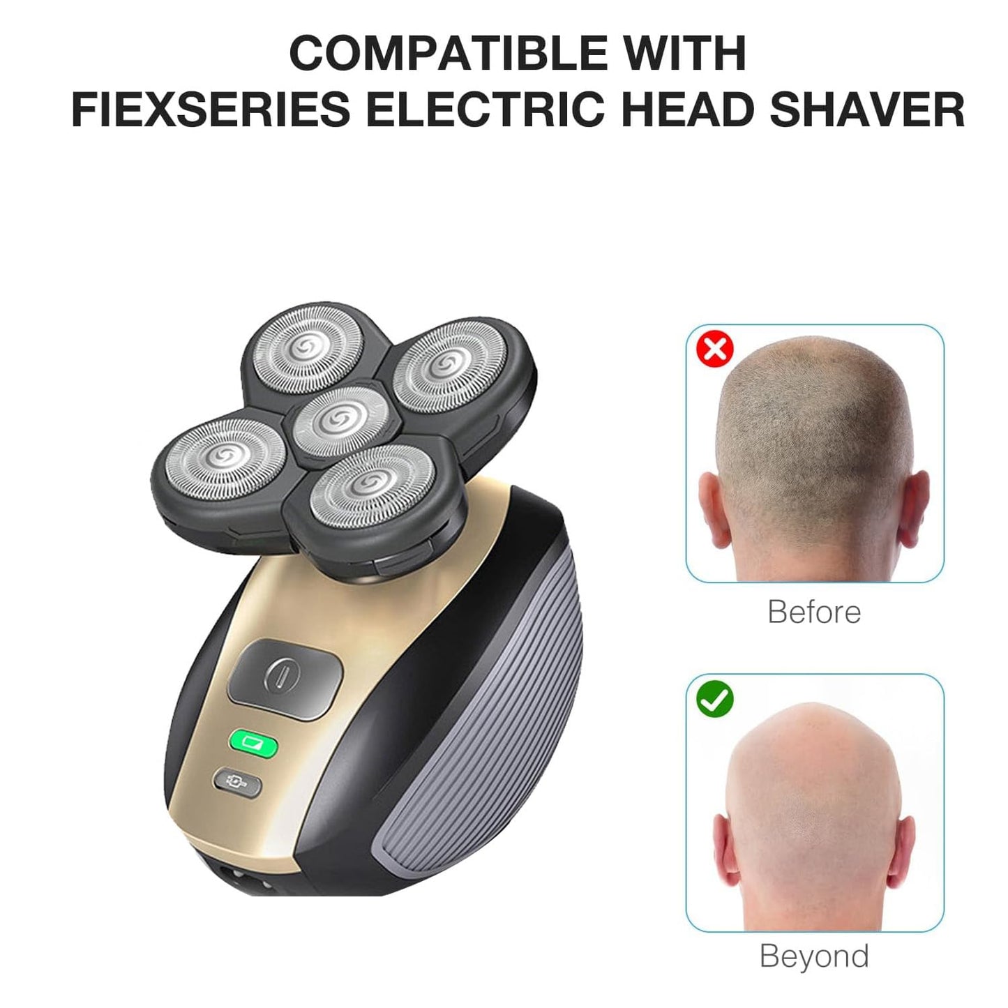 Universal 7 Magnetic Replacement heads Compatible with Freebird Freedom Grooming Head Shaver Replacement heads