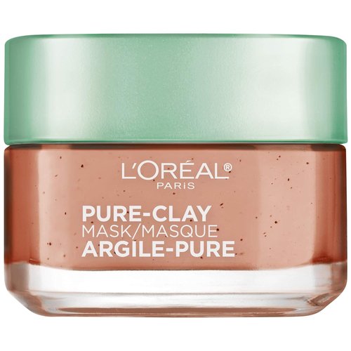 L'Oreal Paris Skincare Pure Clay Face Mask - Exfoliate & Refine Clogged Pores | 1.7 oz Red Algae