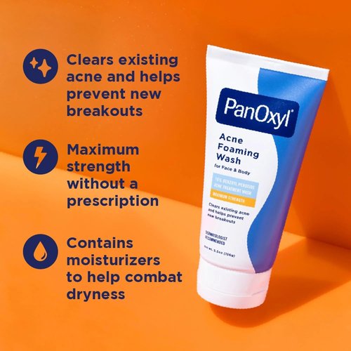 PanOxyl Foaming Acne Wash - Maximum Strength Formula | 5.5 oz (Pack of 6) for Clear Skin